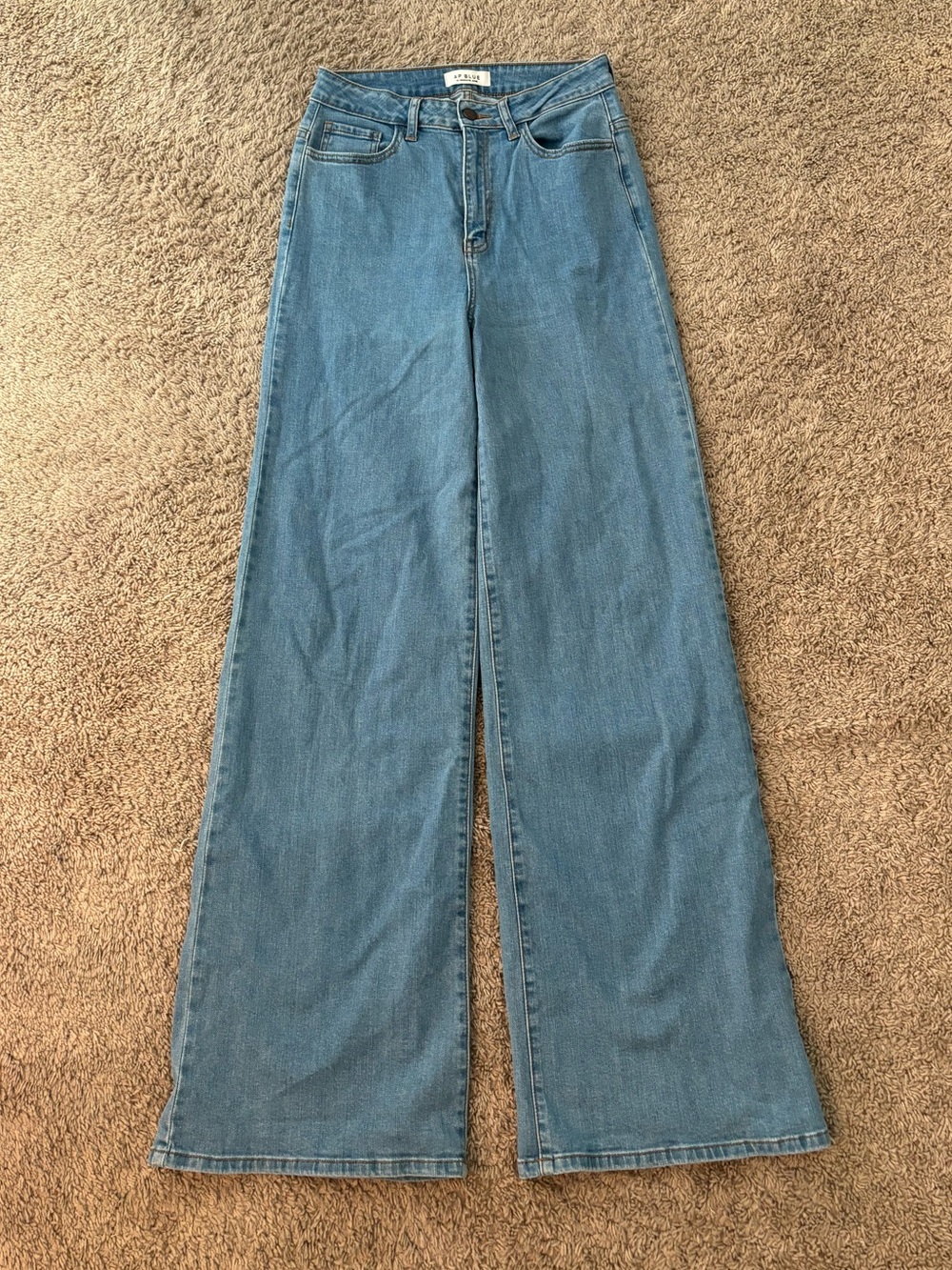 AP blue High-Waisted Wide Leg Jeans tall